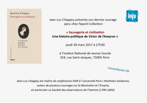 Carton invitation de la présentation du livre de Jean-Luc Chappey